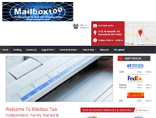Tablet Screenshot of mailboxtoomo.com
